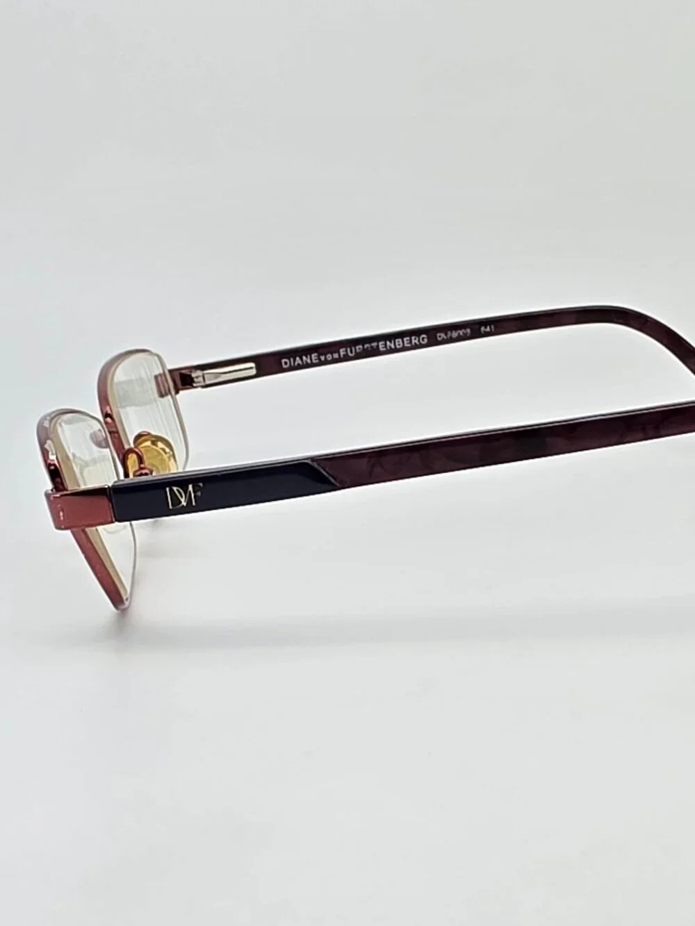 Diane Von Furstenberg DVF8003 641 Burgundy Eyeglasses Frame w Flexhinge and Case